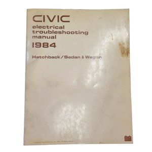 1984 Honda Civic Electrical Troubleshooting Service Manual First Edition